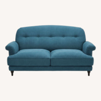 IKEA Esseboda Blue Fabric 3 Sofa and Ottoman