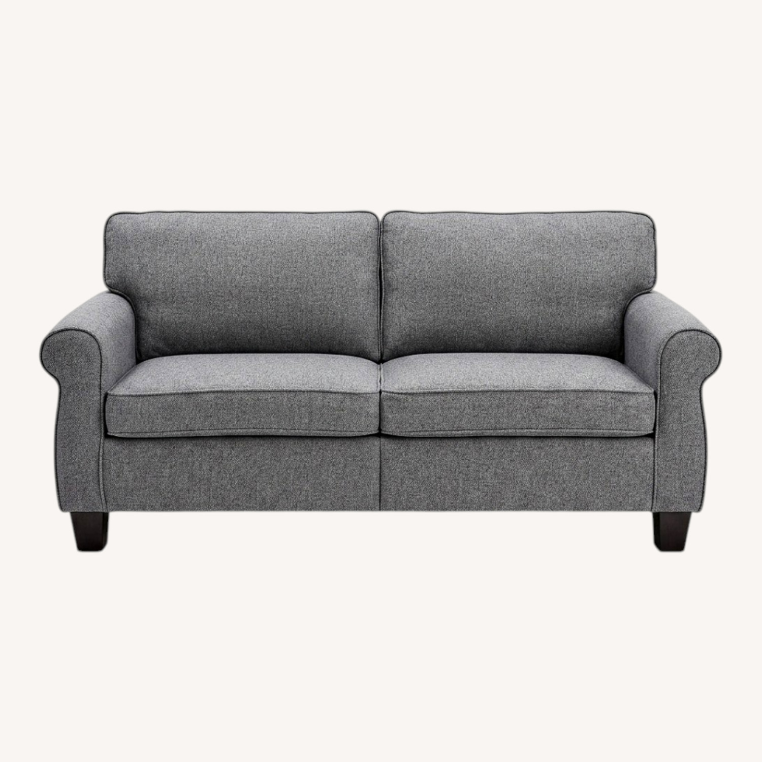 Light Gray Fabric Loveseat - image-0