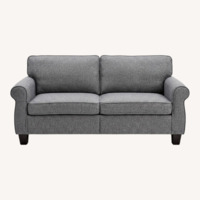 Light Gray Fabric Loveseat