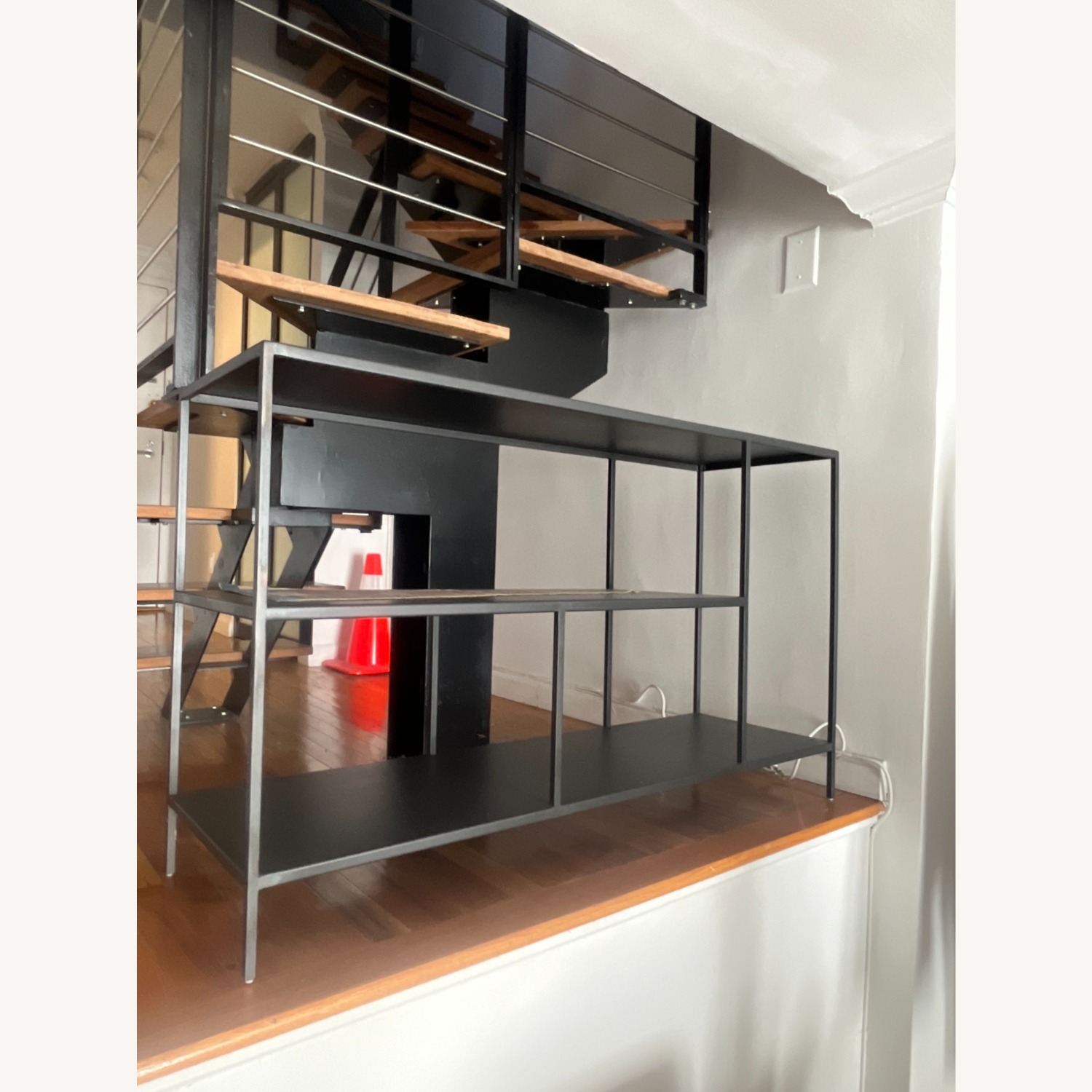 Foshay Console Bookcase — Natural Steel - image-2