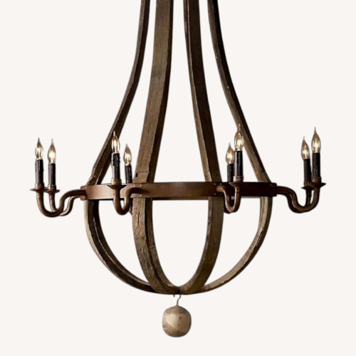 Used Restoration Hardware Wine Barrel 8-Arm Chandelier for sale on AptDeco