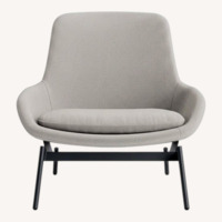 Blu Dot Field Chair Light Gray Fabric Armchair