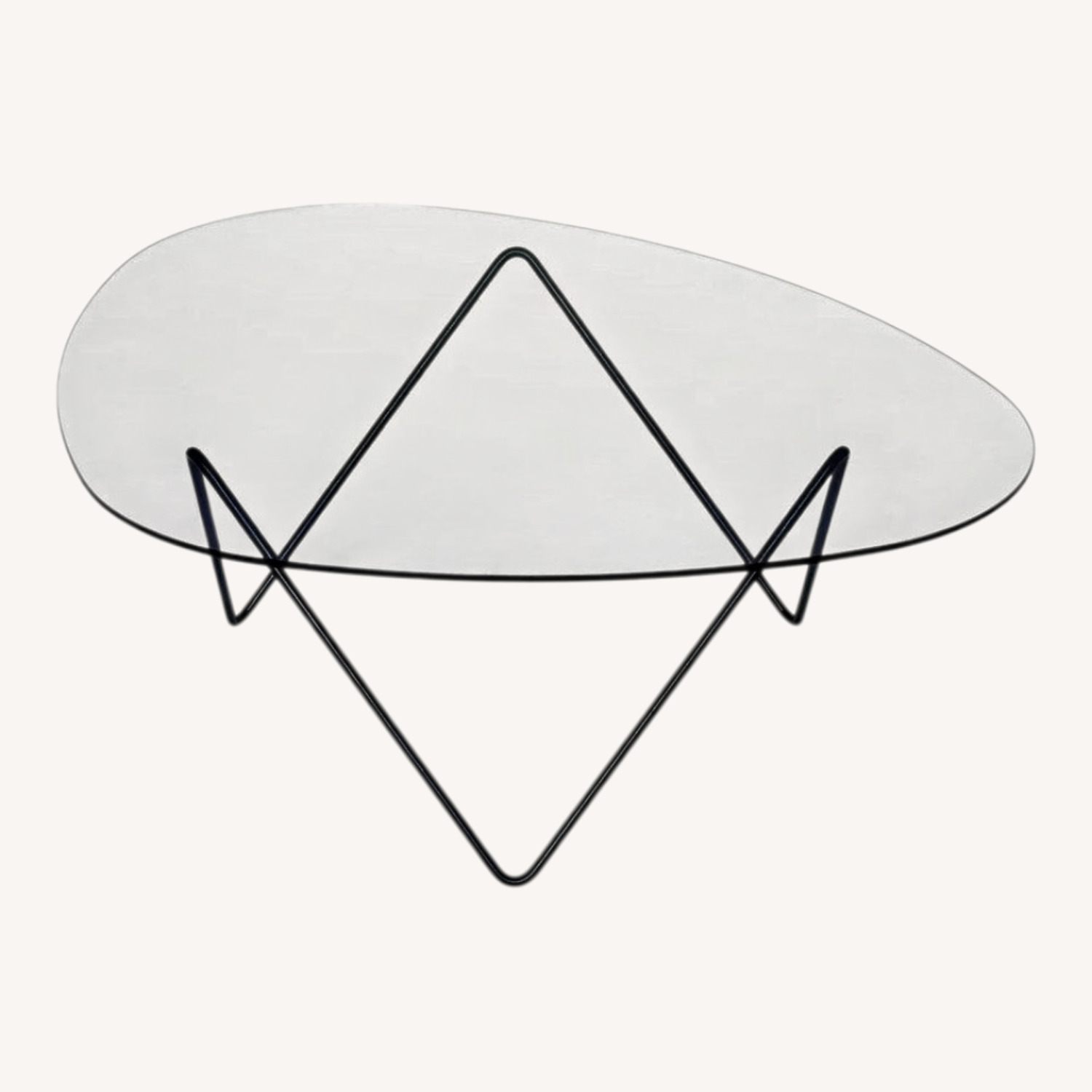 Gubi Style Pedrera Transparent Glass Coffee Table - image-0