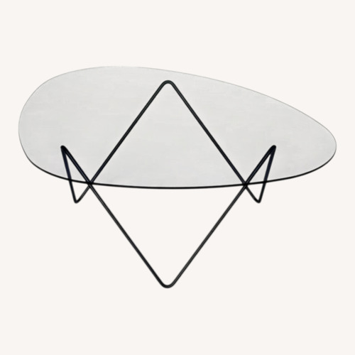 Used Gubi Style Pedrera Transparent Glass Coffee Table for sale on AptDeco