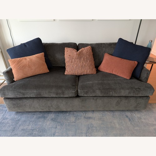 Used West Elm Haven Dark Gray Velvet Sleeper Sofa for sale on AptDeco
