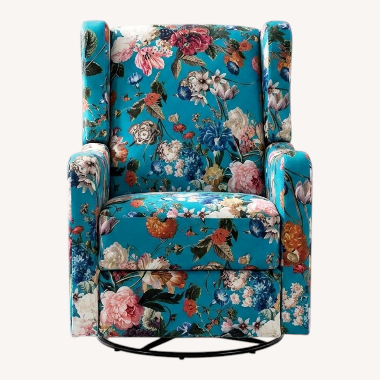 Wayfair Floral Metal Manual Recliner Swivel Rocker - image-0