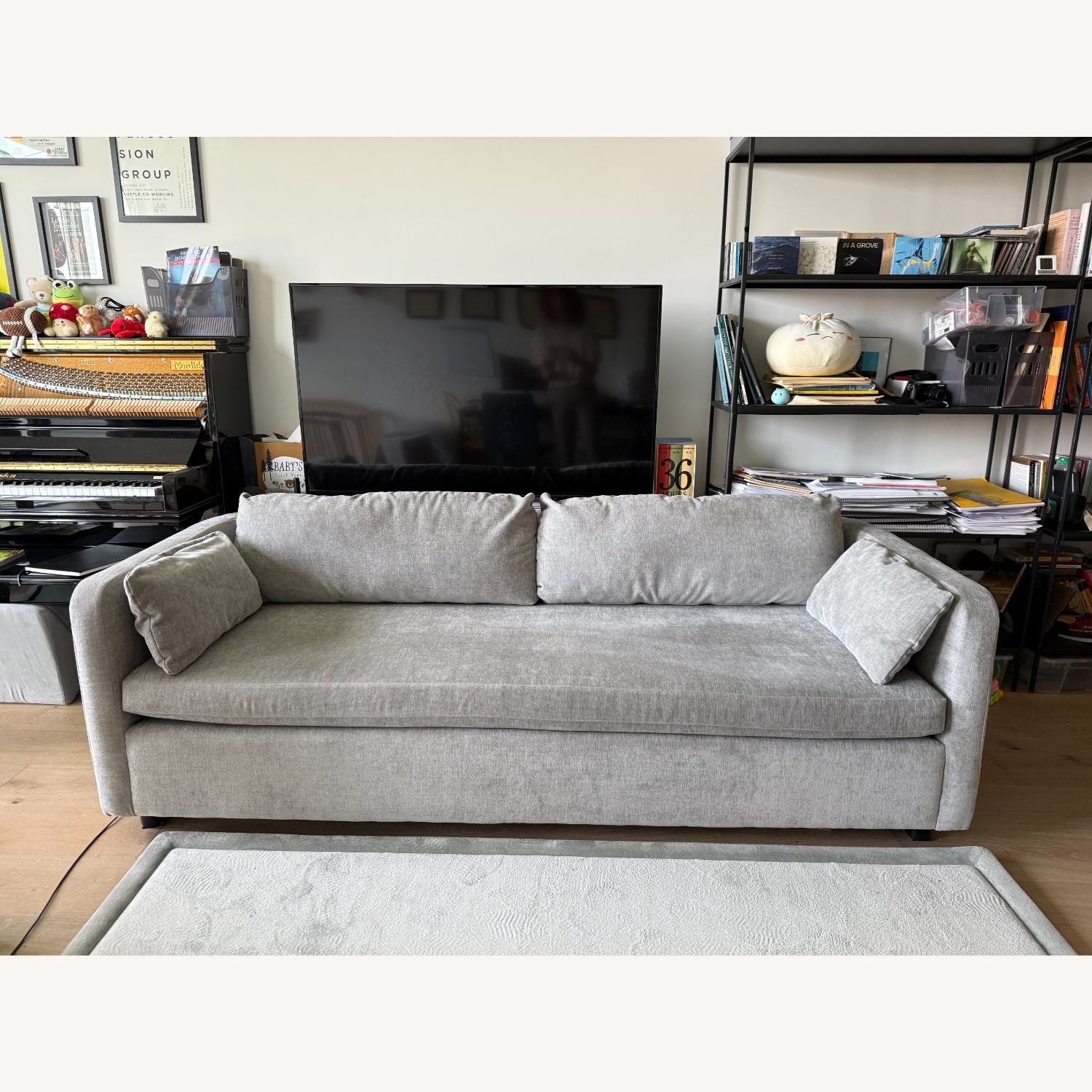 West Elm Bacall Curved Sofa - image-1