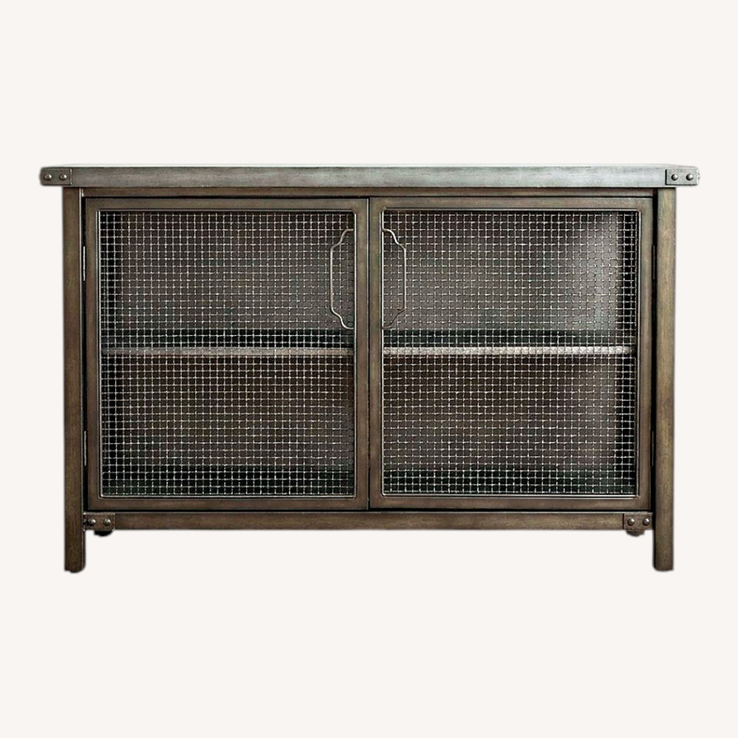 Silver Metal Sideboard - image-0