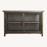 Silver Metal Sideboard