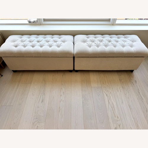 Used Light Brown Fabric Chest for sale on AptDeco