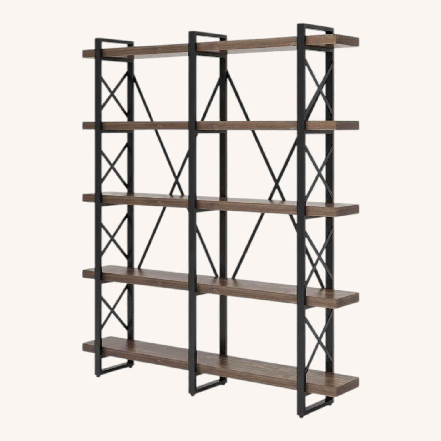 Amazon Large Bookshelf Wood and Metal - image-0