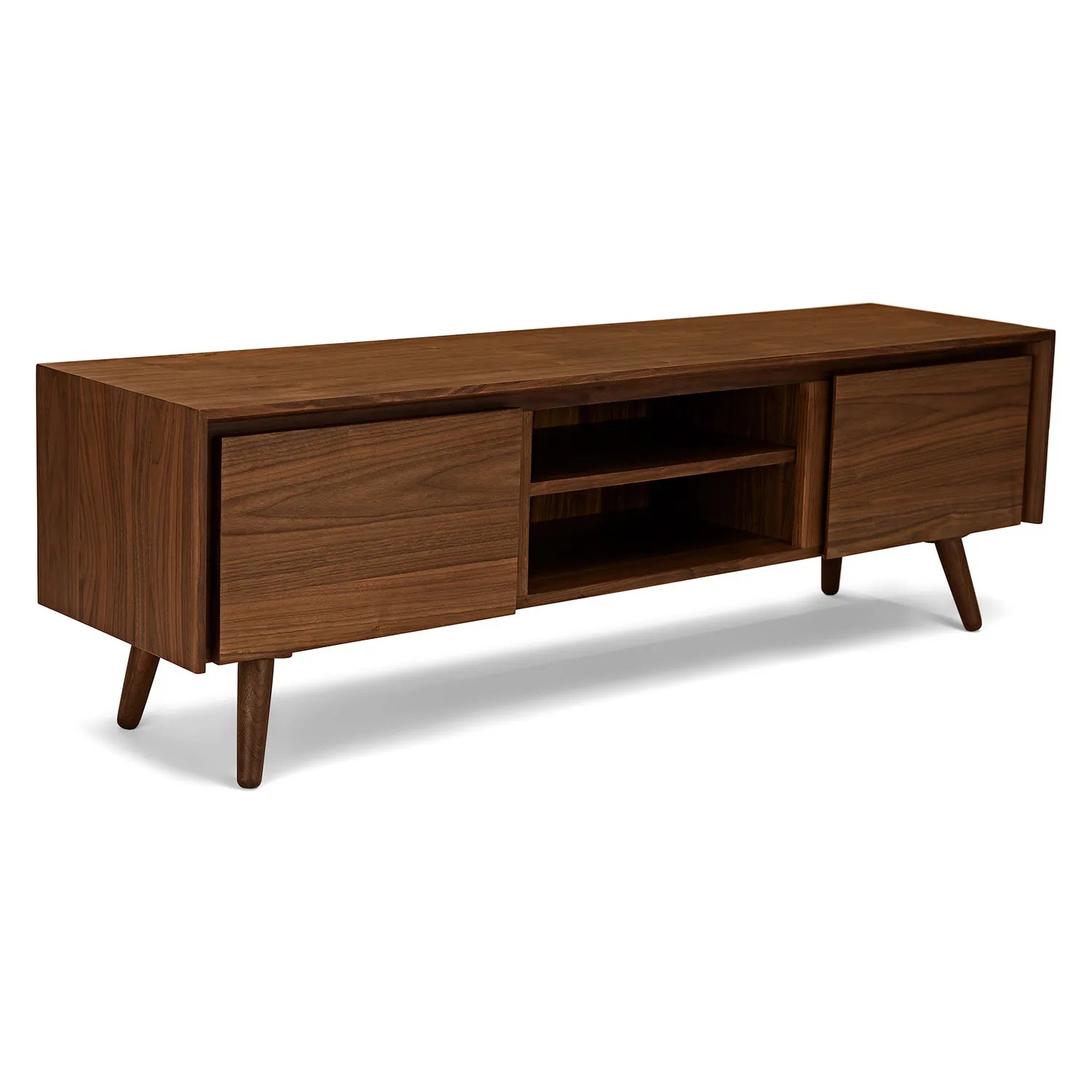 Article Seno Dark Brown Wood Media Storage - image-4
