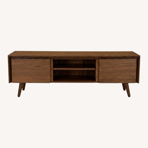 Used Article Seno Dark Brown Wood Media Storage for sale on AptDeco