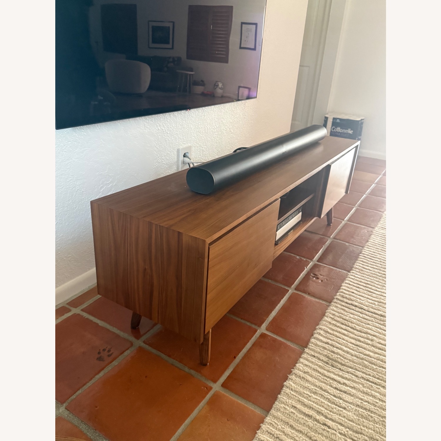Article Seno Dark Brown Wood Media Storage - image-3