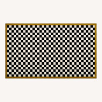 MacKenzie-Childs Black Wool Area Rug 3' x 5'