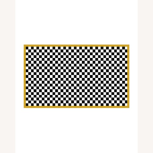 Used MacKenzie-Childs Black Wool Area Rug 3' x 5' for sale on AptDeco