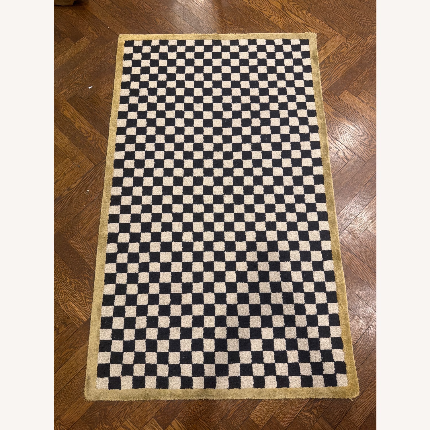 MacKenzie-Childs Black Wool Area Rug 3' x 5' - image-2