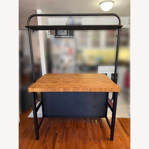 Used IKEA Vadholma Dark Brown Kitchen Island for sale on AptDeco