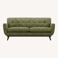 Rooms To Go East Side Green Fabric 2 Seater Sofa