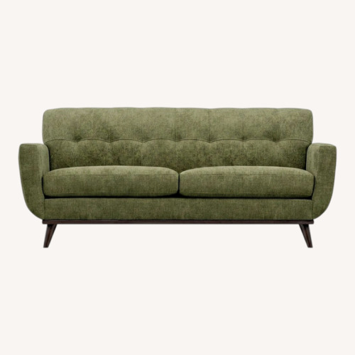 Used Rooms To Go East Side Green Fabric 2 Seater Sofa for sale on AptDeco