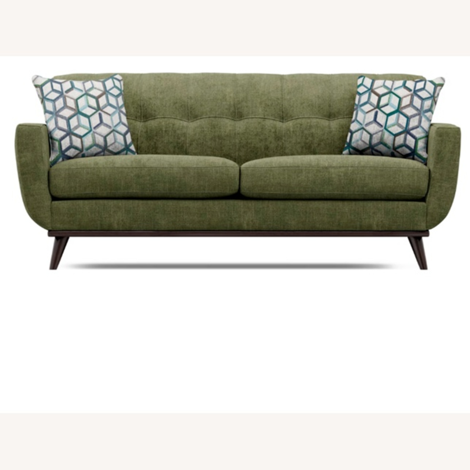 Rooms To Go East Side Green Fabric 2 Seater Sofa - image-4