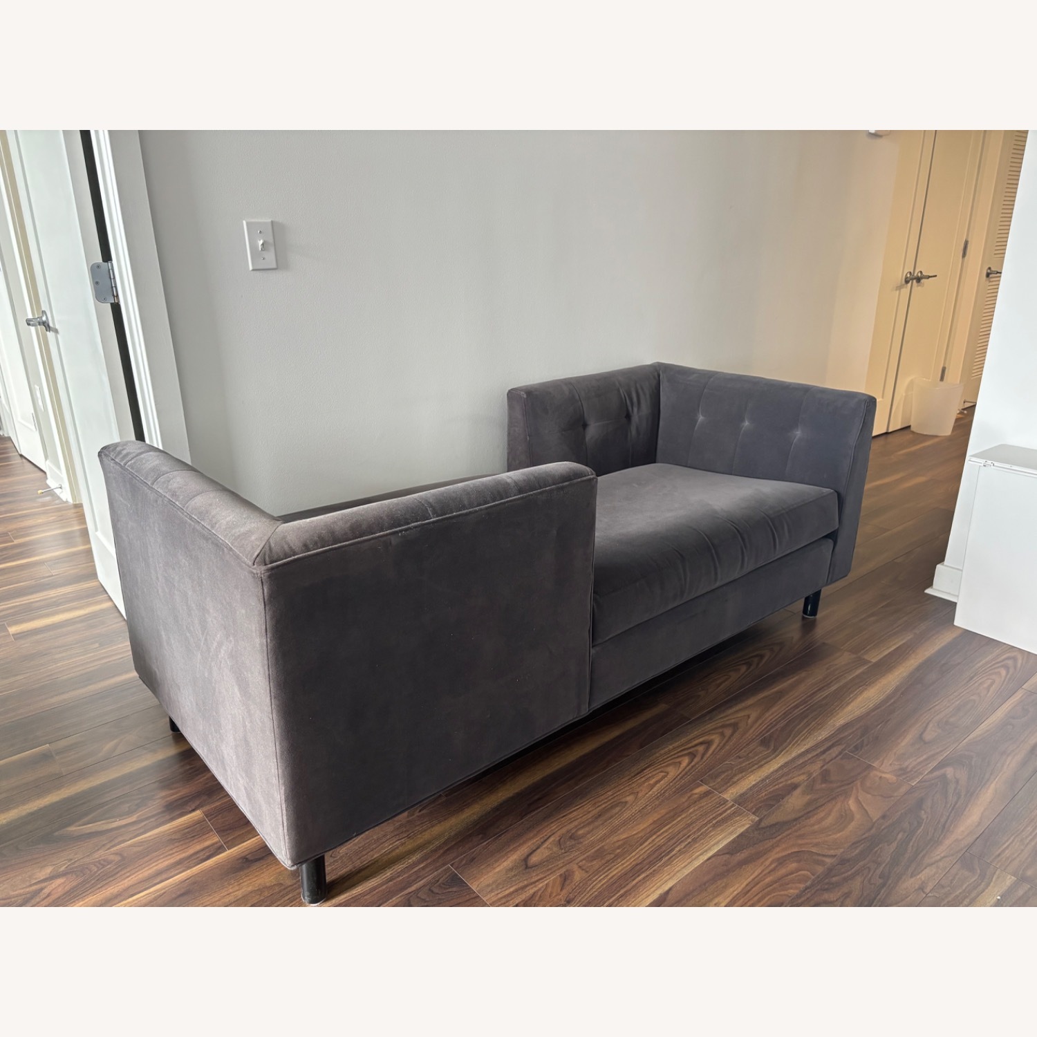 ABC Carpet and Home Gray Chaise - image-1