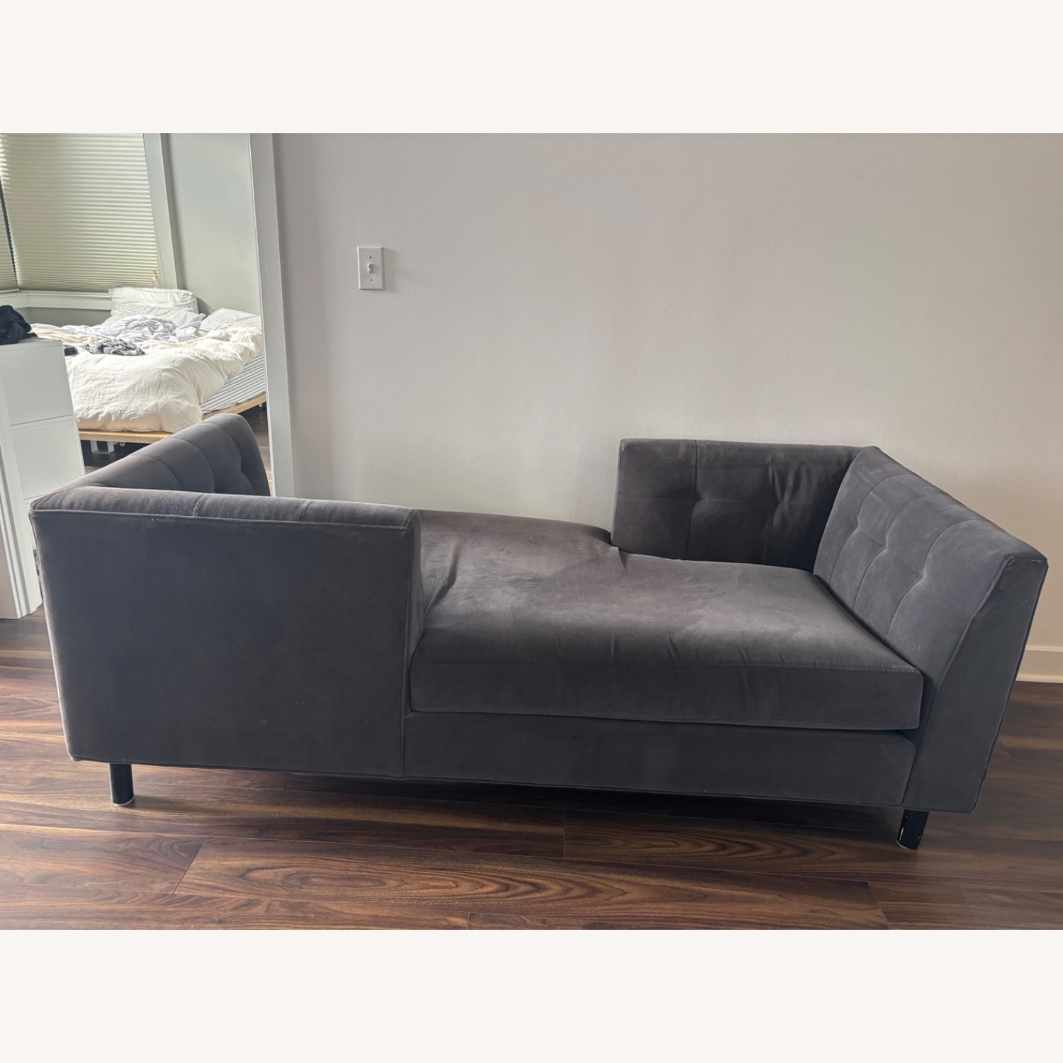 ABC Carpet and Home Gray Chaise - image-2