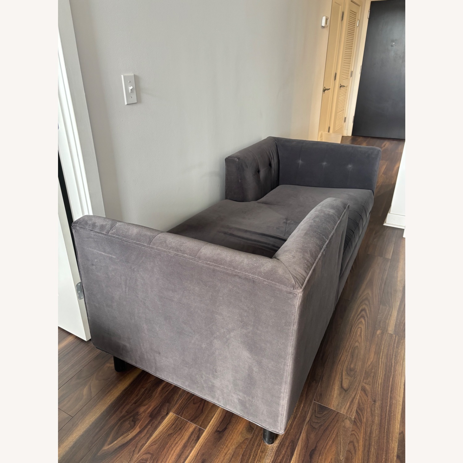 ABC Carpet and Home Gray Chaise - image-3