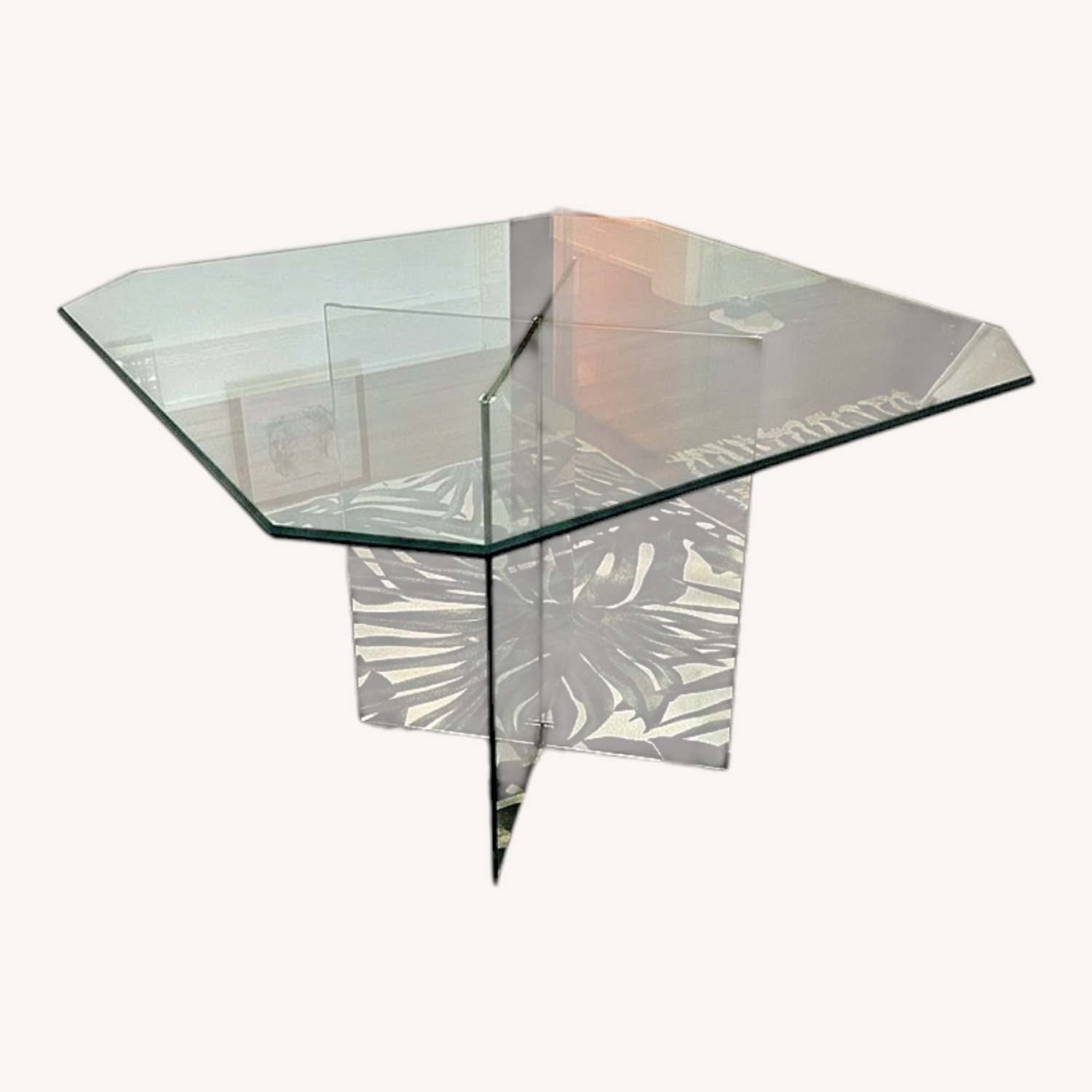 Vintage/Antique Transparent Dining Table - image-0