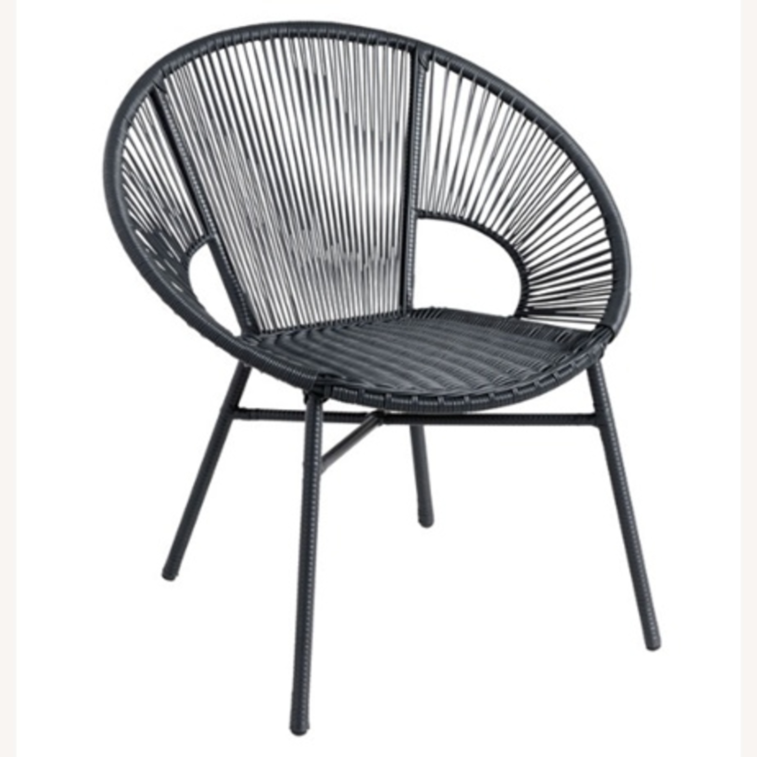 Modern Woven Outdoor Hoop Chair - image-4