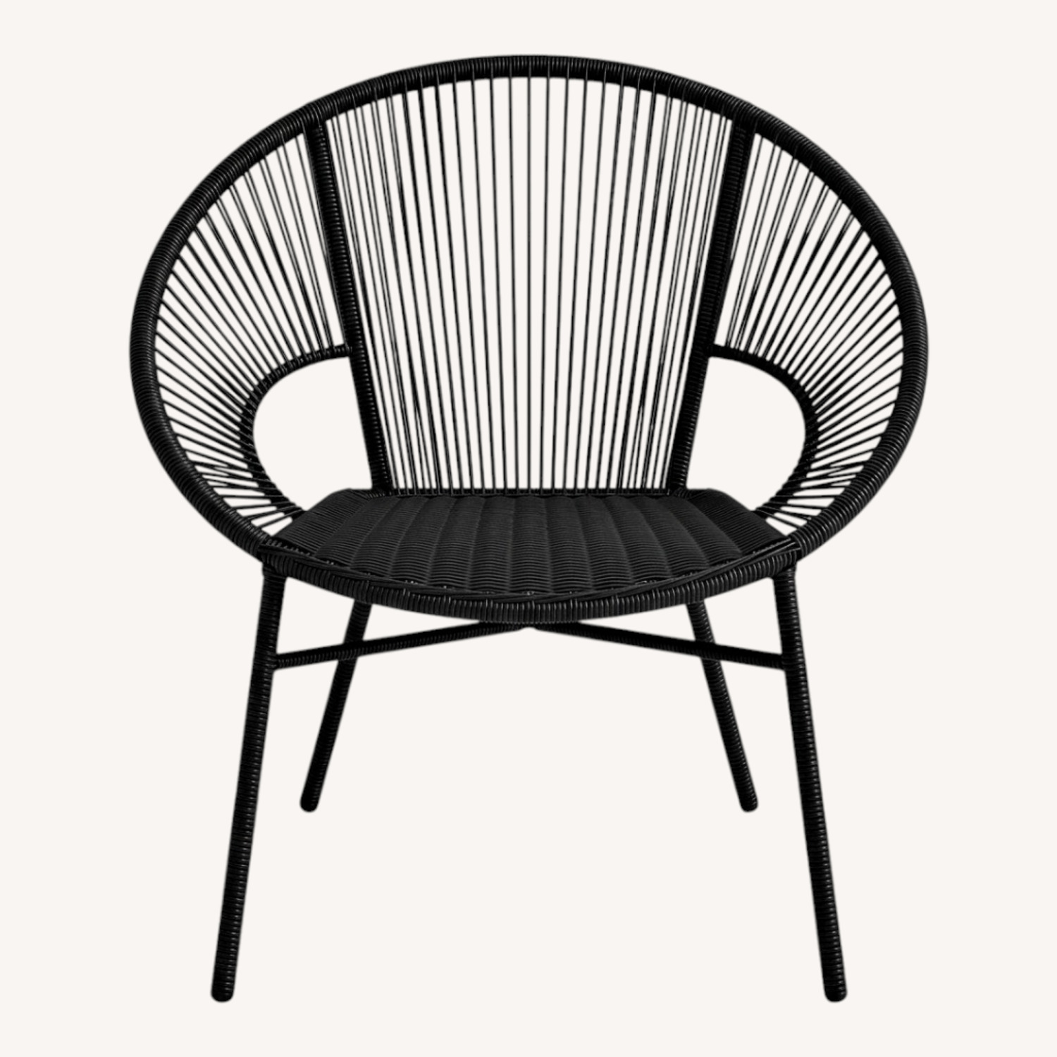 Modern Woven Outdoor Hoop Chair - image-0