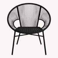 Modern Woven Outdoor Hoop Chair