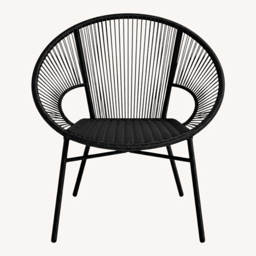 Used Modern Woven Outdoor Hoop Chair for sale on AptDeco
