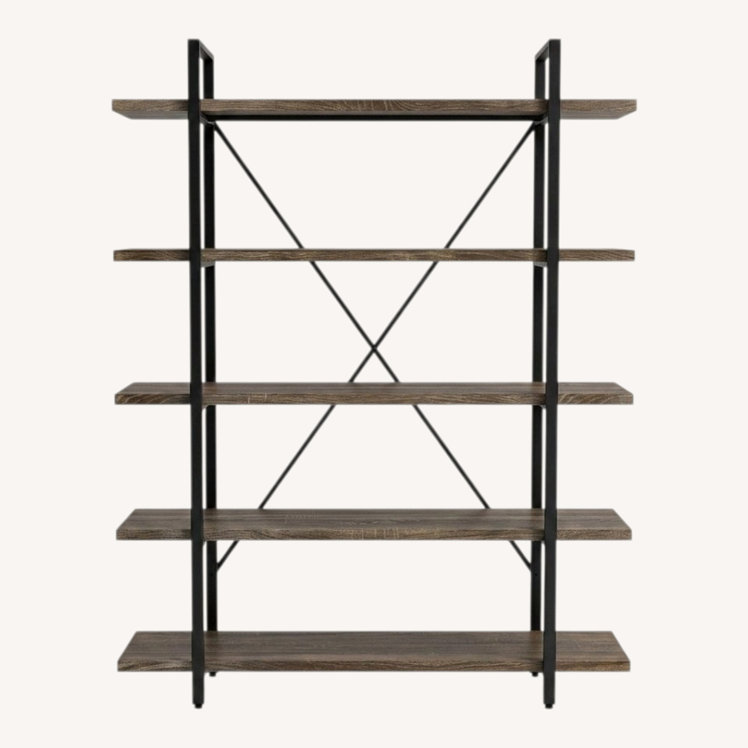Dark Brown Wood Bookcase - image-0
