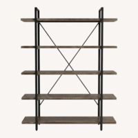 Dark Brown Wood Bookcase
