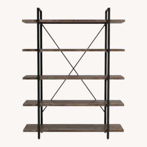 Used Dark Brown Wood Bookcase for sale on AptDeco
