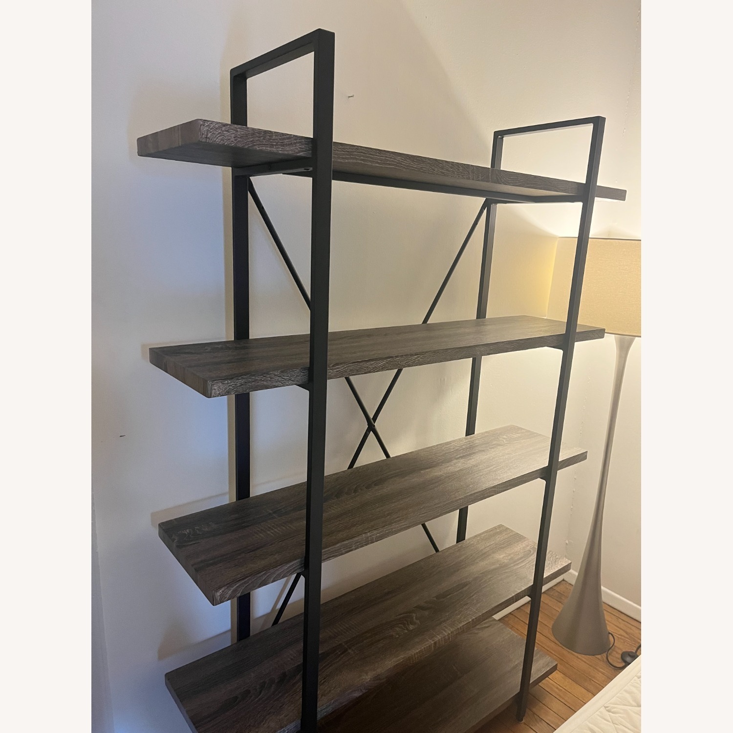Dark Brown Wood Bookcase - image-3