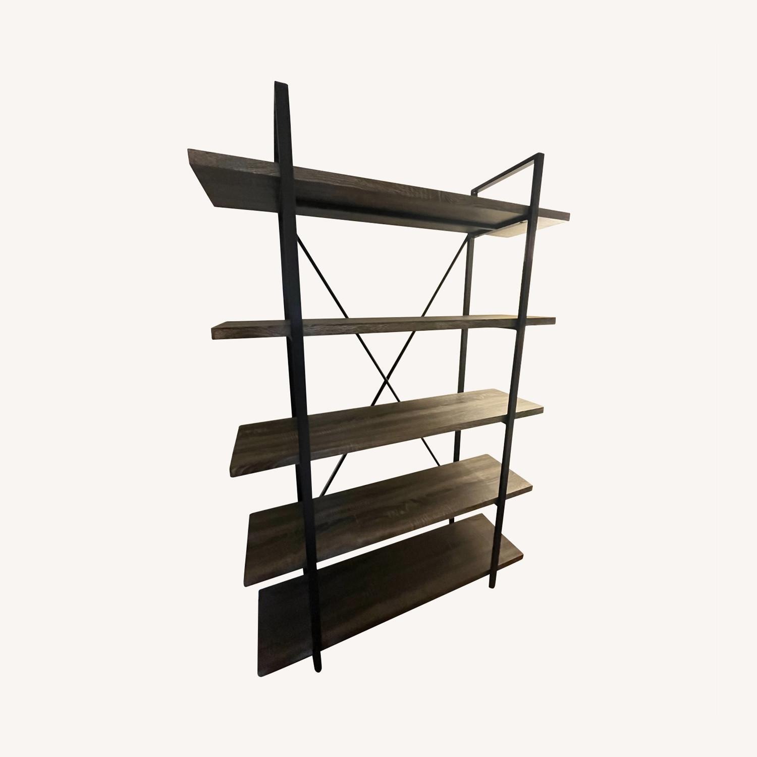 Dark Brown Wood Bookcase - image-2