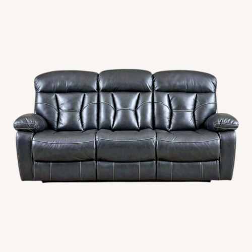 Used Dark Gray Leather 3+ Seater Sofa for sale on AptDeco