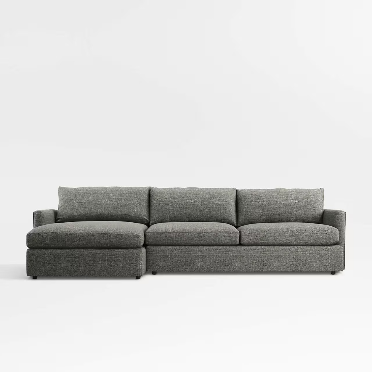 Crate & Barrel Lounge Light Gray 2 Piece Sectional - image-4