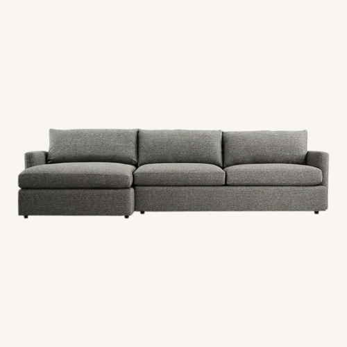 Used Crate & Barrel Lounge Light Gray 2 Piece Sectional for sale on AptDeco