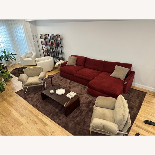 Used Crate & Barrel Lounge Berry 2 Piece Sectional for sale on AptDeco