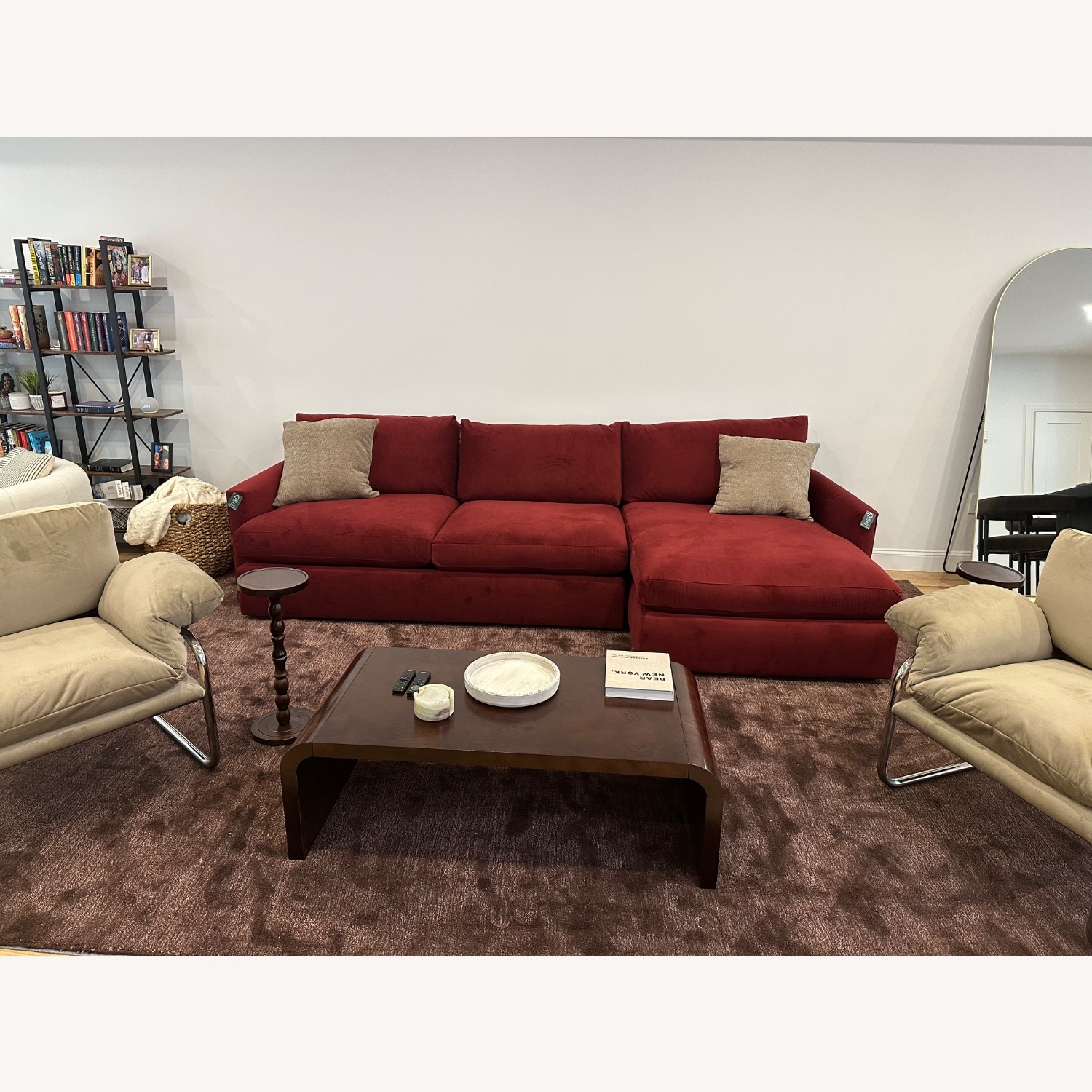 Crate & Barrel Lounge Berry 2 Piece Sectional - image-3