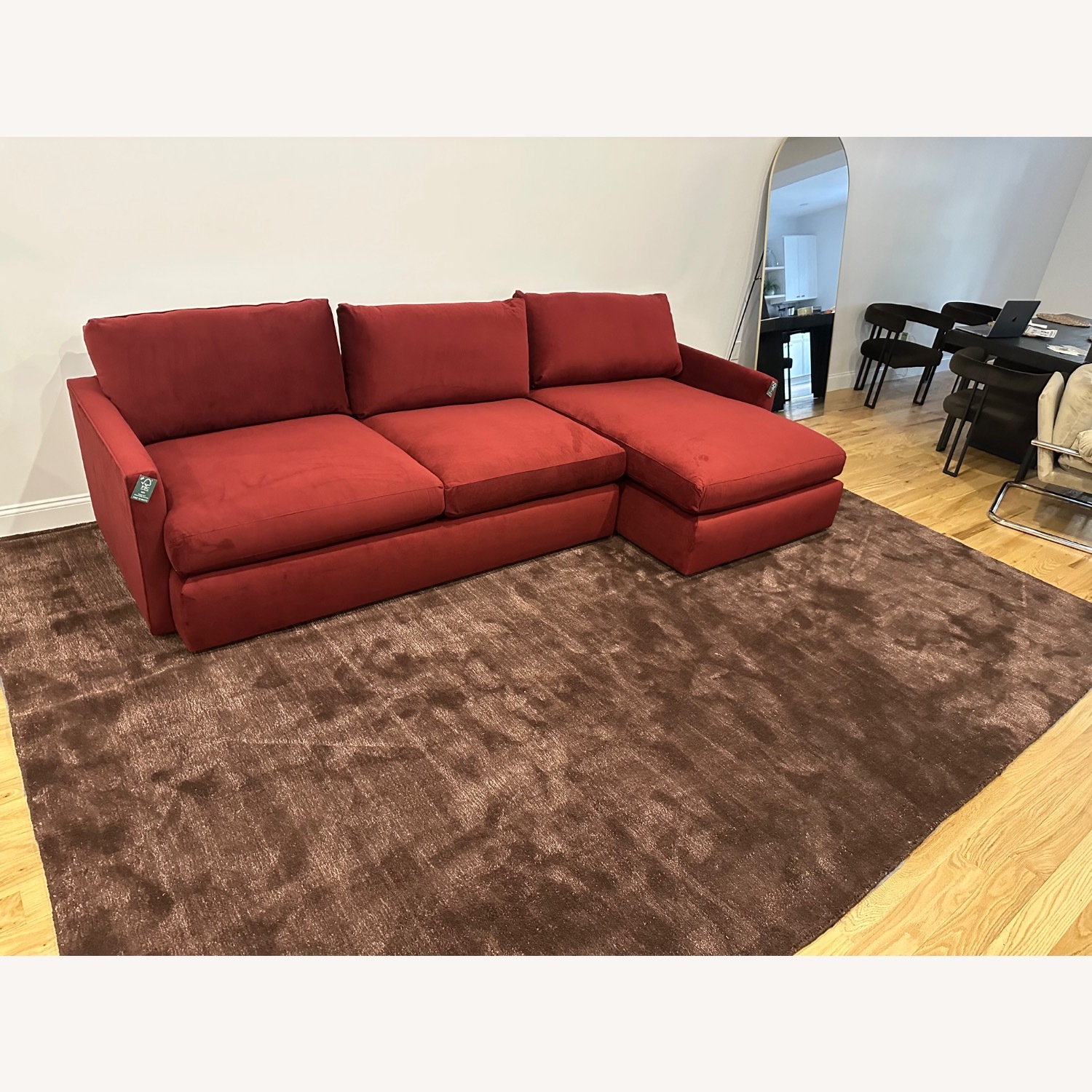 Crate & Barrel Lounge Berry 2 Piece Sectional - image-4