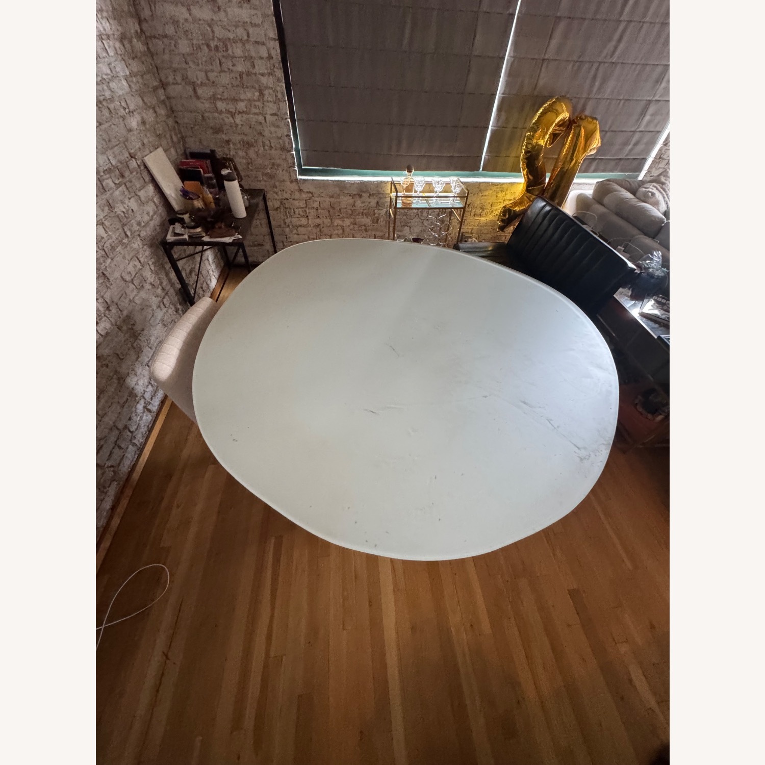 Custom Transparent Glass Oblong Dining Table - image-6
