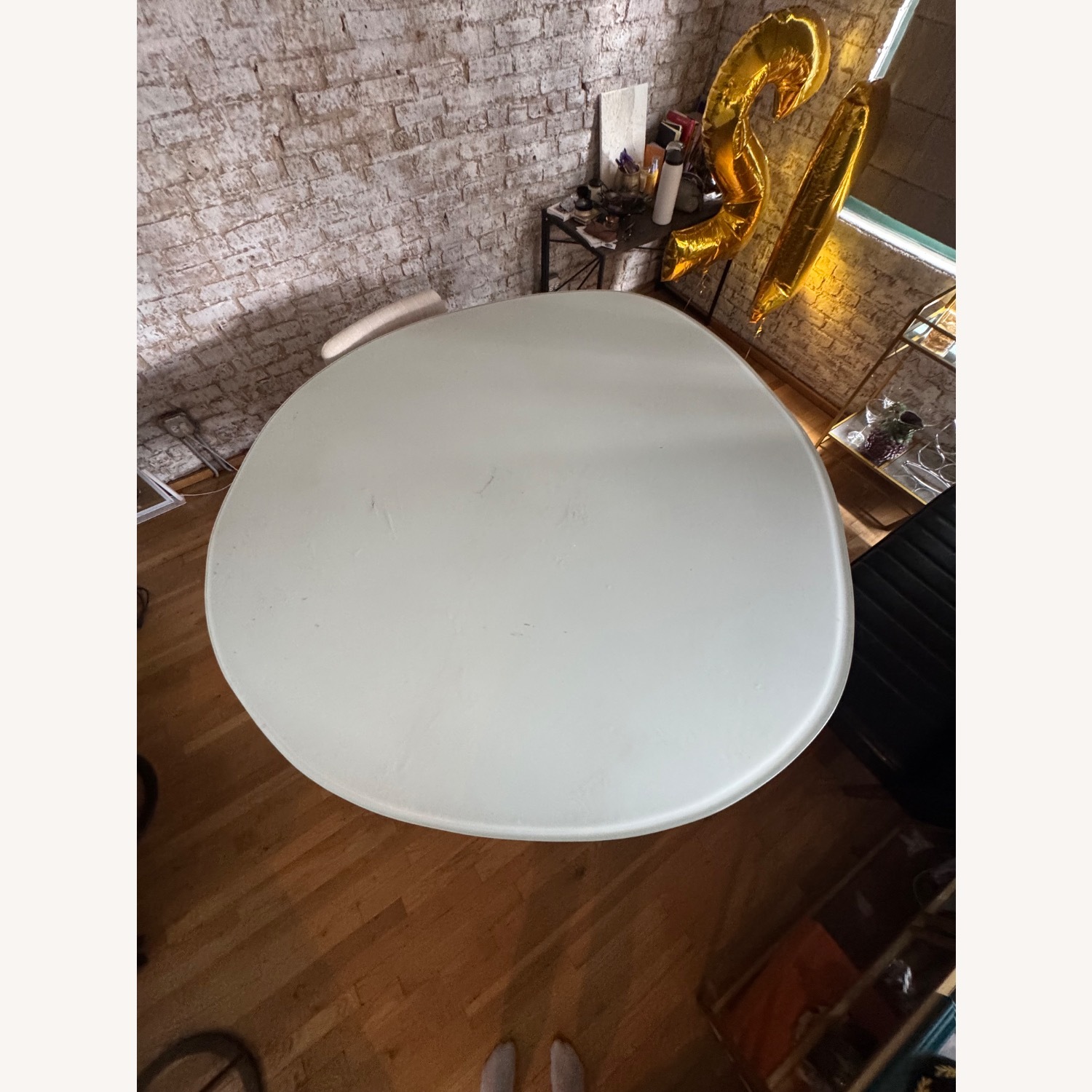 Custom Transparent Glass Oblong Dining Table - image-3