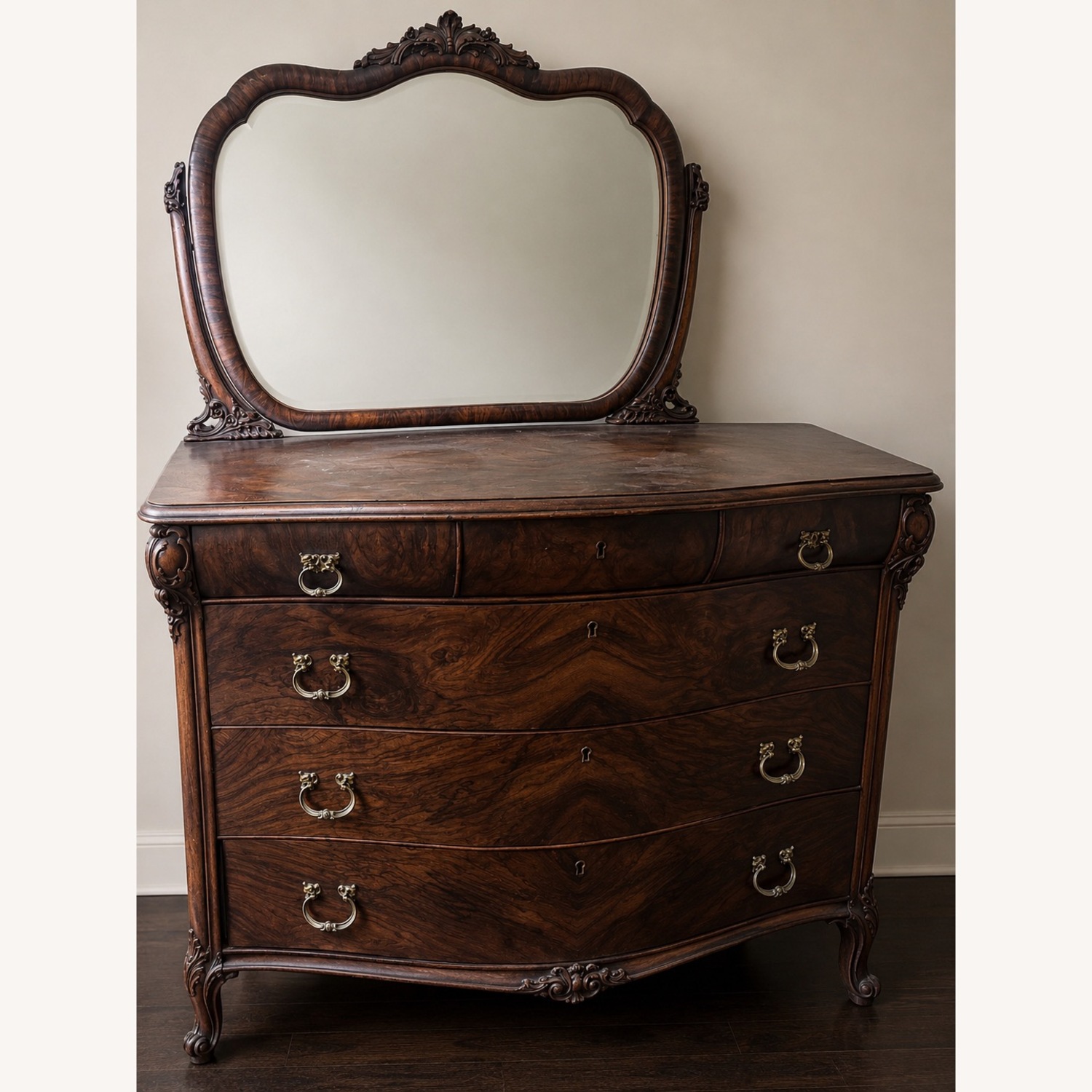 Sligh Furniture Dark Brown Wood Dresser - image-1