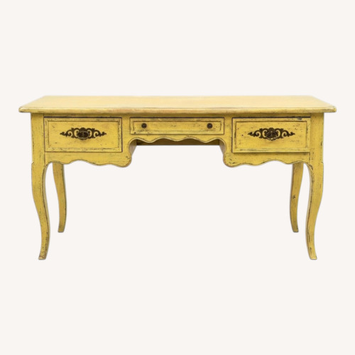 Used Vintage/Antique Jacques Bodart Yellow Wood Desk for sale on AptDeco