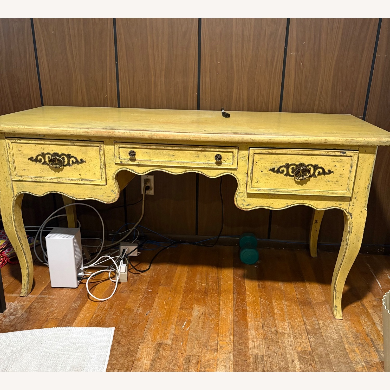 Vintage/Antique Jacques Bodart Yellow Wood Desk - image-1