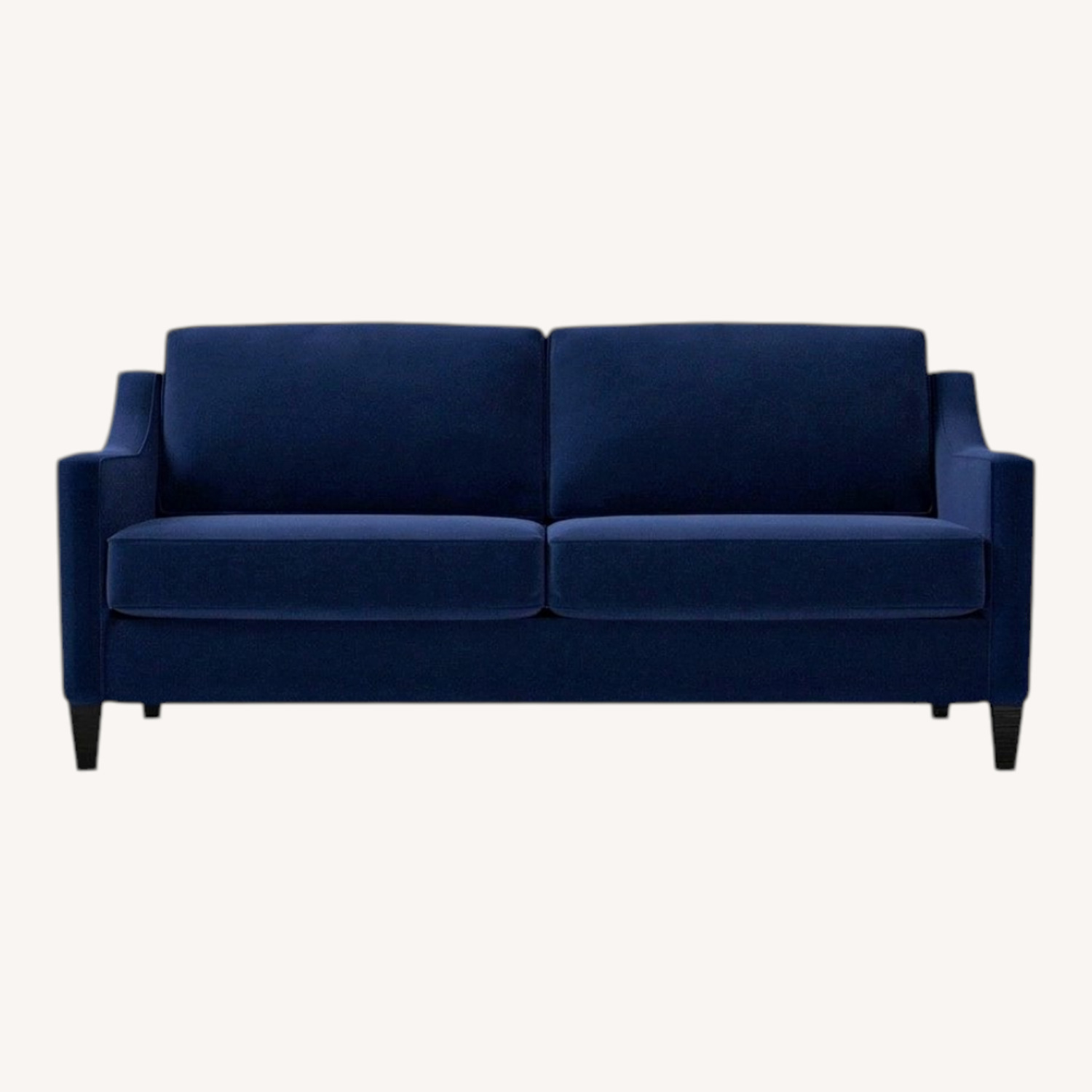 West Elm Paidge Blue Velvet 2 Seater Sofa - image-0